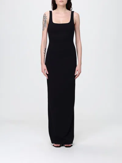 Solace London Dress Woman Color Black In Animal Print