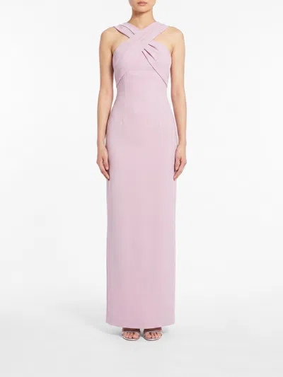 Solace London Rona Halterneck Maxi Dress In Pink