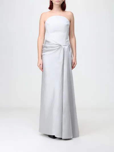 Solace London Dress Woman Color Platinum In Gray