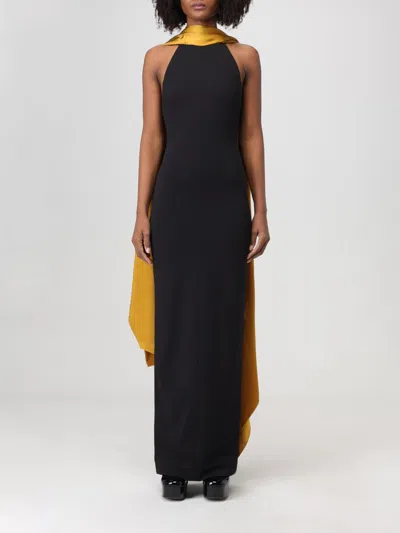 Solace London Dress Woman Gold In Black
