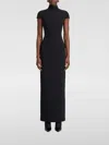 Solace London Maxi Dress High Neck Cap Sleeves Fitted In Multi