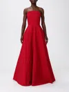 Solace London Mathilde Strapless Gown In Red