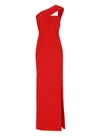 Solace London One-shoulder Dress In Red