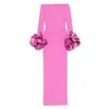 Solace London Women Talia Maxi Dress In Pink