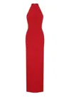 Solace London High Neck Sleeveless Evening Dress In Red