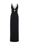 Solace London Milly Cross-back Maxi Dress In Black