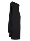 Solace London Daria One-shoulder Gown In Black