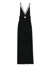 Solace London Milly Cross-back Maxi Dress In Black