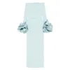 Solace London Sky Blue Talia Maxi Dress In Blue