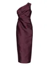 Solace London Dress Woman Plum Woman In Burgundy