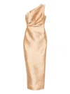 Solace London Kira Midi Dress In Gold