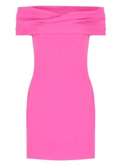 Solace London Neve Crepe Mini Dress In Pink