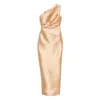 Solace London Kira Midi Dress In Gold