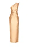 Solace London Kira Midi Dress In Gold