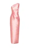 Solace London Asymmetric Dress In Pink