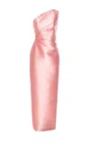 Solace London Asymmetric Dress In Pink