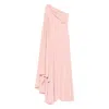 Solace London Yazmin One-shoulder Ruffled Maxi Dress In Pink