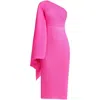 Solace London Lenna Midi Dress In Pink