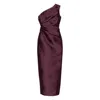 Solace London Kira One-shoulder Maxi Dress In Purple