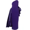 Solace London Drapiertes Nala Midikleid In Purple