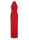Solace London High Neck Sleeveless Evening Dress In Red