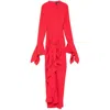 Solace London Della Maxi Dress In Red
