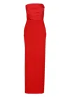 Solace London Elegant Polyester Maxi Dress In Red