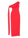 Solace London Irina Midi Dress In Red