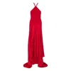 Solace London Halter Maxi Dress In Red