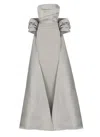 Solace London Silver Vera Maxi Dress In Silver