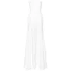 Solace London Alessandra Draped Strapless Gown In White