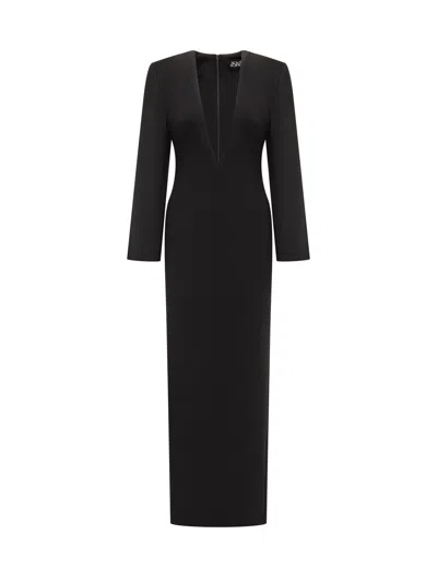 Solace London Elegant Lungo Suit With Stylish Sneck Print In Black