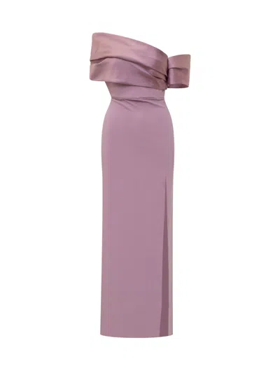Solace London Elegant Mini Suit With Unique Detailing In Pink