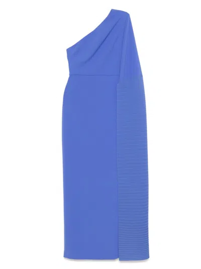 Solace London Elegant Sylvia Polyester Maxi Dress In Blue