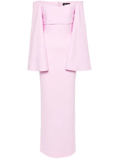 Solace London Eliana Maxi Dress In Pink