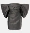 Solace London Elina Embellished Off-shoulder Minidress In Black