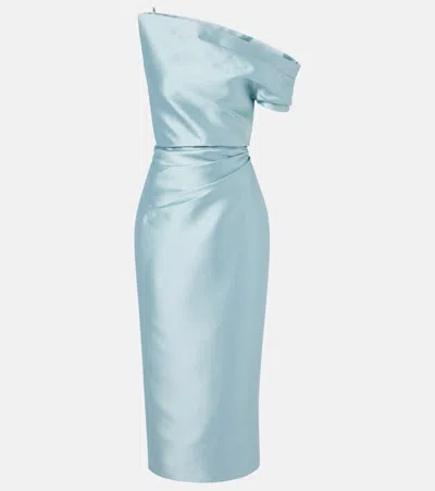 SOLACE LONDON ELLISON SATIN COCKTAIL DRESS