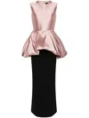 Solace London Emi Peplum-detail Dress In Pink