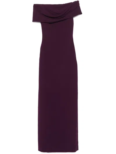 Solace London Eva Gown In Viola