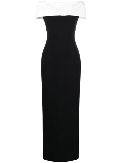 SOLACE LONDON EVA LONG DRESS WITH STRAPS
