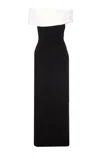 Solace London Filippa Off-shoulder Gown In Black