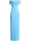 Solace London Eva Maxi Dress In Blue