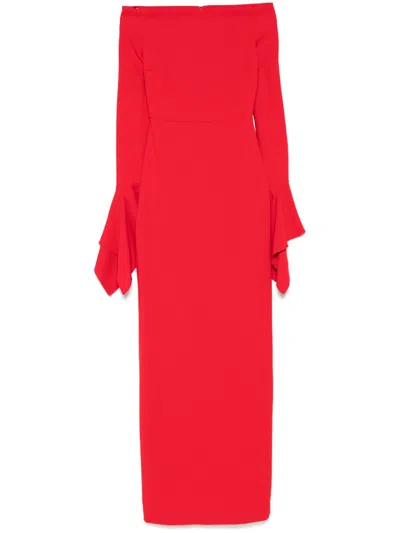 Solace London Evening Dress Amalie In Rosso