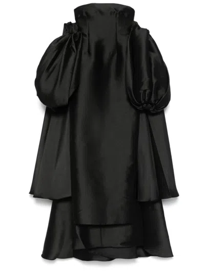 Solace London Evening Dress Lea Strapless In Nero