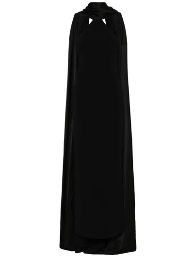 Solace London Evening Dress Ophelia In Nero