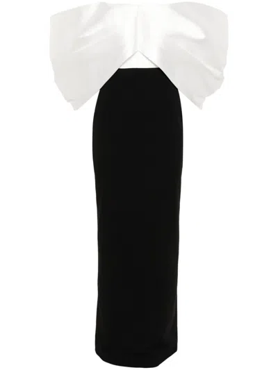 Solace London Filippa Off-shoulder Gown In Beige