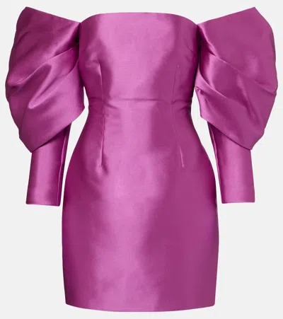 SOLACE LONDON FREJA SATIN MINIDRESS