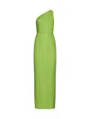 Solace London Green One Shoulder Maxi Dress In Green