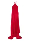 Solace London Halter Maxi Dress In Red