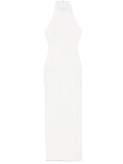Solace London Halterneck Gown In White